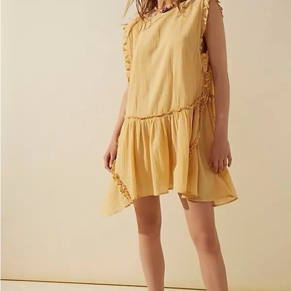 NWT Free People Yellow Tunic